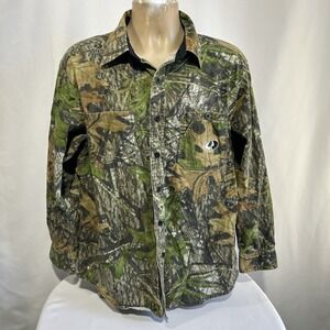 Mossy Oak Pursuits Shirt Mens Large Camo Long Sleeve Mossy Oak Obsession
